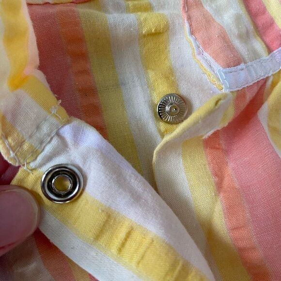 Basic editions women L cotton blend snap closure stripe textured robe - Picture 6 of 12